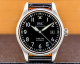 Buy Shop IWC Pilot's Mark XVIII 40mm Black Dial Black Leather Strap Watch for Men - IW327001 USA Online
