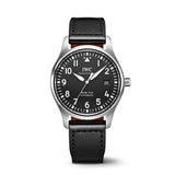 Buy Shop IWC Pilot's Mark XVIII 40mm Black Dial Black Leather Strap Watch for Men - IW327001 USA Online