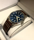 Buy Shop IWC Pilot's Mark XVIII Le Petit Prince Blue Dial Brown Leather Strap Watch for Men - IW327004 USA Online