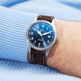 Buy Shop IWC Pilot's Mark XVIII Le Petit Prince Blue Dial Brown Leather Strap Watch for Men - IW327004 USA Online