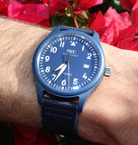 Buy Shop IWC Pilot’s Watch Automatic "Laureus Sport for Good" Edition Blue Dial Blue Nylon Strap Watch for Men - IW328101 USA Online