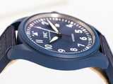 Buy Shop IWC Pilot’s Watch Automatic "Laureus Sport for Good" Edition Blue Dial Blue Nylon Strap Watch for Men - IW328101 USA Online