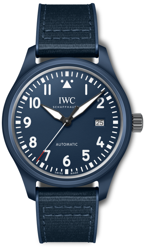 Buy Shop IWC Pilot’s Watch Automatic "Laureus Sport for Good" Edition Blue Dial Blue Nylon Strap Watch for Men - IW328101 USA Online