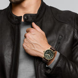 Buy Shop IWC Pilot's Watch Automatic Spitfire Green Dial Brown Leather Strap Watch for Men - IW326802 USA Online
