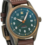 Buy Shop IWC Pilot's Watch Automatic Spitfire Green Dial Brown Leather Strap Watch for Men - IW326802 USA Online