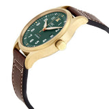 Buy Shop IWC Pilot's Watch Automatic Spitfire Green Dial Brown Leather Strap Watch for Men - IW326802 USA Online