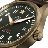 Buy Shop IWC Pilot's Watch Automatic Spitfire Green Dial Brown Leather Strap Watch for Men - IW326802 USA Online