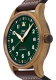 Buy Shop IWC Pilot's Watch Automatic Spitfire Green Dial Brown Leather Strap Watch for Men - IW326802 USA Online