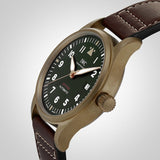 Buy Shop IWC Pilot's Watch Automatic Spitfire Green Dial Brown Leather Strap Watch for Men - IW326802 USA Online