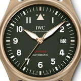 Buy Shop IWC Pilot's Watch Automatic Spitfire Green Dial Brown Leather Strap Watch for Men - IW326802 USA Online