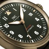 Buy Shop IWC Pilot's Watch Automatic Spitfire Green Dial Brown Leather Strap Watch for Men - IW326802 USA Online