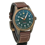 Buy Shop IWC Pilot's Watch Automatic Spitfire Green Dial Brown Leather Strap Watch for Men - IW326802 USA Online