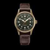 Buy Shop IWC Pilot's Watch Automatic Spitfire Green Dial Brown Leather Strap Watch for Men - IW326802 USA Online