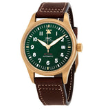 Buy Shop IWC Pilot's Watch Automatic Spitfire Green Dial Brown Leather Strap Watch for Men - IW326802 USA Online
