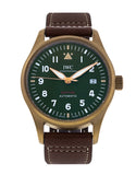 Buy Shop IWC Pilot's Watch Automatic Spitfire Green Dial Brown Leather Strap Watch for Men - IW326802 USA Online
