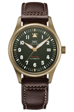 Buy Shop IWC Pilot's Watch Automatic Spitfire Green Dial Brown Leather Strap Watch for Men - IW326802 USA Online