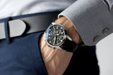 Buy Shop IWC Pilot's Watch Chronograph Black Dial Black Leather Strap Watch for Men - IW377709 USA Online