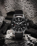 Buy Shop IWC Pilot's Watch Chronograph Black Dial Black Leather Strap Watch for Men - IW377709 USA Online