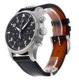 Buy Shop IWC Pilot's Watch Chronograph Black Dial Black Leather Strap Watch for Men - IW377709 USA Online