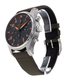 Buy Shop IWC Pilot's Watch Chronograph Black Dial Olive Green Calfskin Strap Watch for Men - IW377730 USA Online