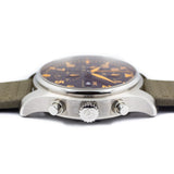 Buy Shop IWC Pilot's Watch Chronograph Black Dial Olive Green Calfskin Strap Watch for Men - IW377730 USA Online
