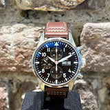 Buy Shop IWC Pilot's Watch Chronograph Edition Brown Dial Brown Leather Strap Watch for Men - IW377713 USA Online