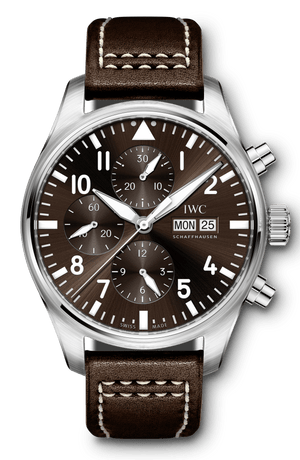 Buy Shop IWC Pilot's Watch Chronograph Edition Brown Dial Brown Leather Strap Watch for Men - IW377713 USA Online
