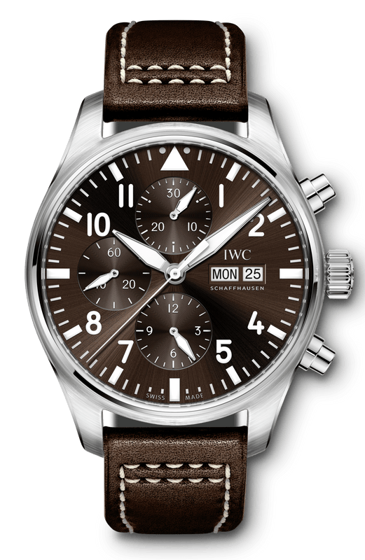 Buy Shop IWC Pilot's Watch Chronograph Edition Brown Dial Brown Leather Strap Watch for Men - IW377713 USA Online