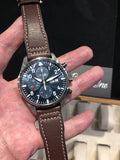 Buy Shop IWC Pilot’s Watch Chronograph Edition “Le Petit Prince” Blue Dial Brown Leather Strap Watch for Men - IW377714 USA Online