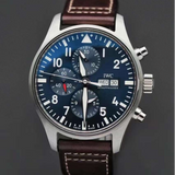 Buy Shop IWC Pilot’s Watch Chronograph Edition “Le Petit Prince” Blue Dial Brown Leather Strap Watch for Men - IW377714 USA Online
