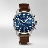 Buy Shop IWC Pilot’s Watch Chronograph Edition “Le Petit Prince” Blue Dial Brown Leather Strap Watch for Men - IW377714 USA Online