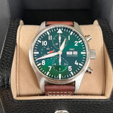 Buy Shop IWC Pilot's Watch Chronograph Edition Racing Green 43mm Green Dial Brown Leather Strap Watch for Men - IW377726 USA Online