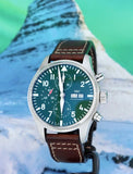 Buy Shop IWC Pilot's Watch Chronograph Edition Racing Green 43mm Green Dial Brown Leather Strap Watch for Men - IW377726 USA Online