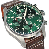 Buy Shop IWC Pilot's Watch Chronograph Edition Racing Green 43mm Green Dial Brown Leather Strap Watch for Men - IW377726 USA Online