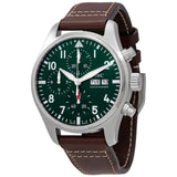 Buy Shop IWC Pilot's Watch Chronograph Edition Racing Green 43mm Green Dial Brown Leather Strap Watch for Men - IW377726 USA Online