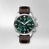 Buy Shop IWC Pilot's Watch Chronograph Edition Racing Green 43mm Green Dial Brown Leather Strap Watch for Men - IW377726 USA Online