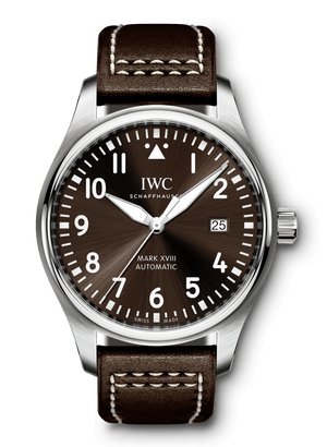 Buy Shop IWC Pilot's Watch Mark XVII Edition "Antoine De Saint Exupery" Brown Dial Brown Leather Strap Watch for Men - IW327003 USA Online