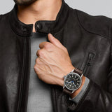 Buy Shop IWC Pilot's Watch Mark XVIII 40mm Black Dial Brown Leather Strap Watch for Men - IW327006 USA Online