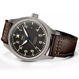 Buy Shop IWC Pilot's Watch Mark XVIII 40mm Black Dial Brown Leather Strap Watch for Men - IW327006 USA Online