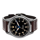 Buy Shop IWC Pilot's Watch Mark XVIII 40mm Black Dial Brown Leather Strap Watch for Men - IW327006 USA Online