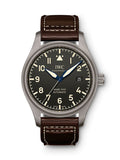 Buy Shop IWC Pilot's Watch Mark XVIII 40mm Black Dial Brown Leather Strap Watch for Men - IW327006 USA Online