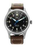 Buy Shop IWC Pilot's Watch Mark XVIII 40mm Black Dial Brown Leather Strap Watch for Men - IW327006 USA Online