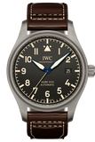 Buy Shop IWC Pilot's Watch Mark XVIII 40mm Black Dial Brown Leather Strap Watch for Men - IW327006 USA Online