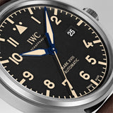 Buy Shop IWC Pilot's Watch Mark XVIII 40mm Black Dial Brown Leather Strap Watch for Men - IW327006 USA Online