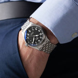 Buy Shop IWC Pilot’s Watch Mark XVIII Black Dial Silver Steel Strap Watch for Men - IW327015 USA Online