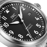 Buy Shop IWC Pilot’s Watch Mark XVIII Black Dial Silver Steel Strap Watch for Men - IW327015 USA Online