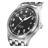Buy Shop IWC Pilot’s Watch Mark XVIII Black Dial Silver Steel Strap Watch for Men - IW327015 USA Online