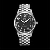 Buy Shop IWC Pilot’s Watch Mark XVIII Black Dial Silver Steel Strap Watch for Men - IW327015 USA Online
