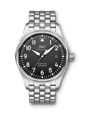 Buy Shop IWC Pilot’s Watch Mark XVIII Black Dial Silver Steel Strap Watch for Men - IW327015 USA Online
