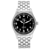 Buy Shop IWC Pilot’s Watch Mark XVIII Black Dial Silver Steel Strap Watch for Men - IW327015 USA Online